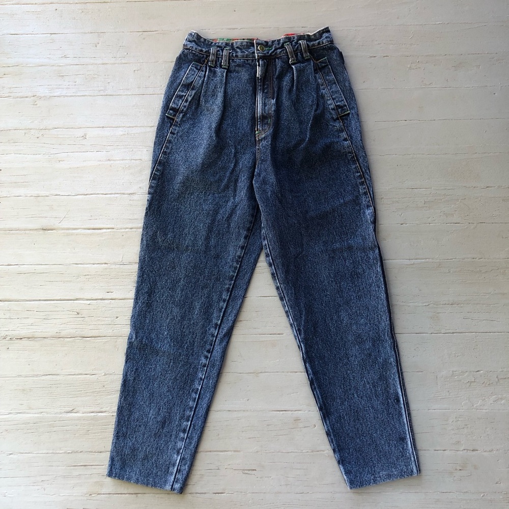 Nuovo Industriale Vintage Mom Jeans Size 6 Dark Acid Wash High Rise Taper 80s